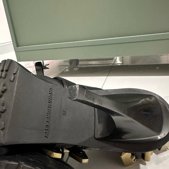 Alexander Wang Combat Stiletto Boot with Gold Buckles - Picture 5 of 5
